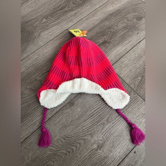 All in motion purple  and Pink Knit Winter Hat with Ear Flaps - Picture 1 of 5